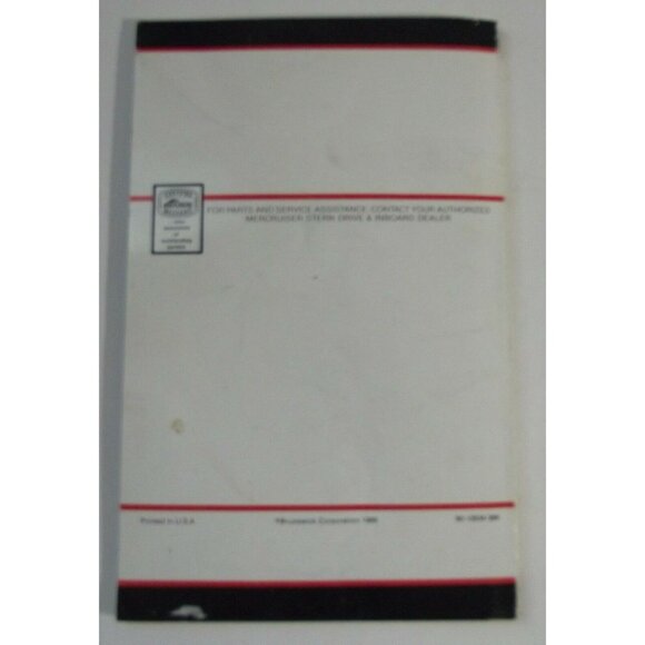 1986 MerCruiser Owner Service Manual Stern Drives&Inboards S/N 90-13534 386 - Picture 2 of 8